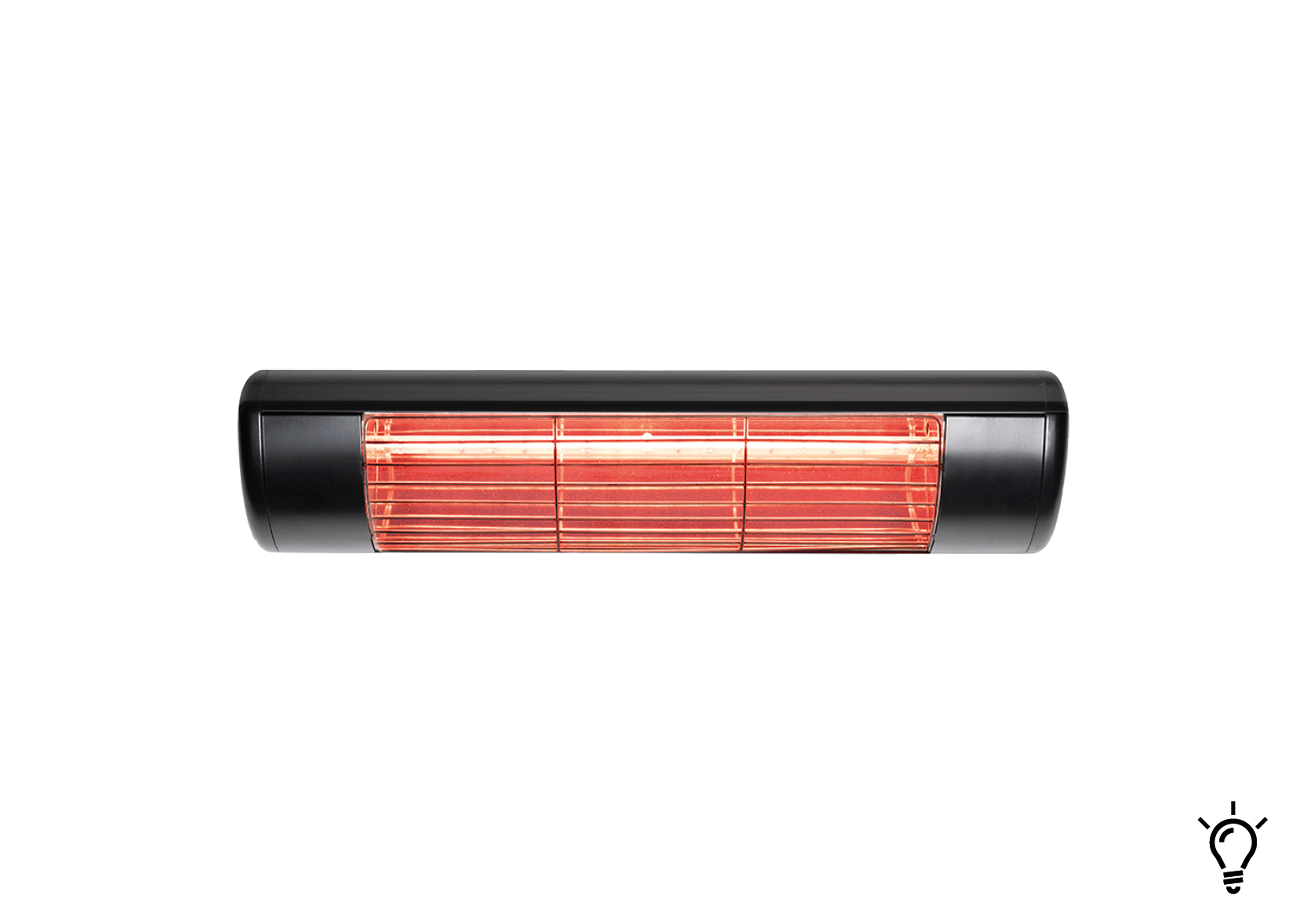 Riscaldatore ad infrarossi HLW acceso