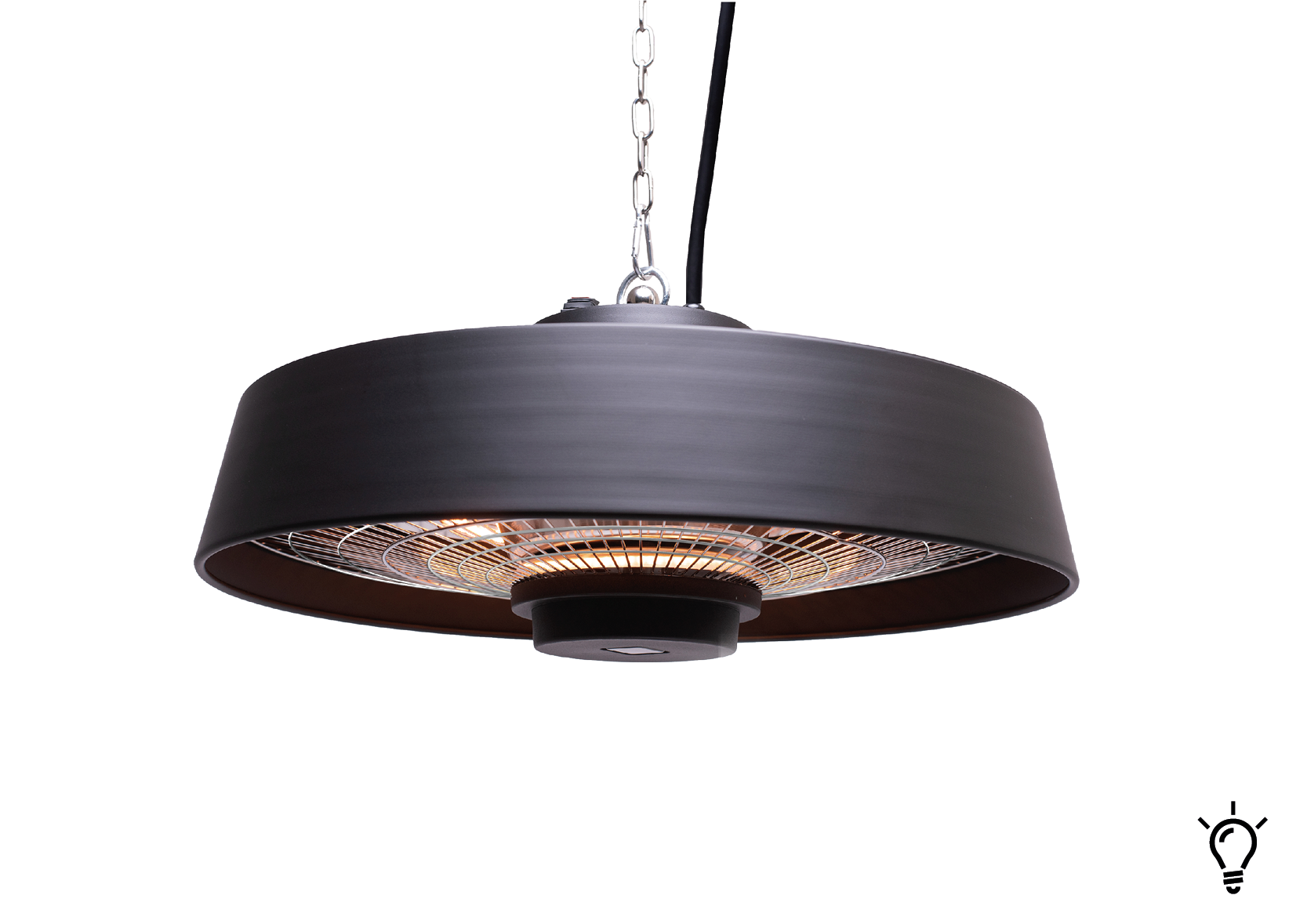 Riscaldatore ad infrarossi DS2000 acceso