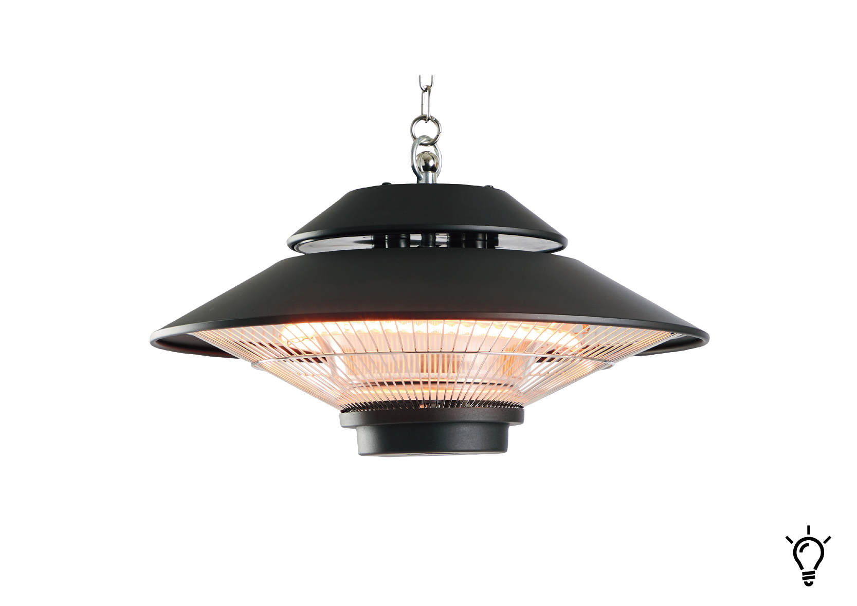 Riscaldatore ad infrarossi GS1500 acceso