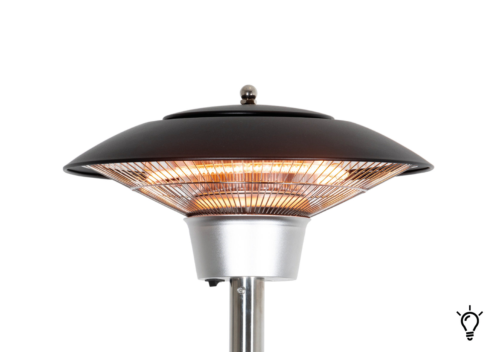 Riscaldatori ad infrarossi acceso